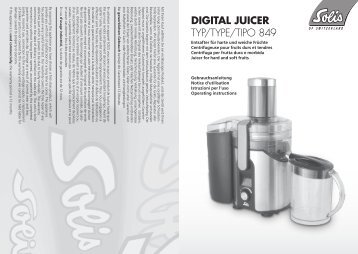 DIGITAL JUICER TYP/TYPE/TIPO 849 - NRC Lux