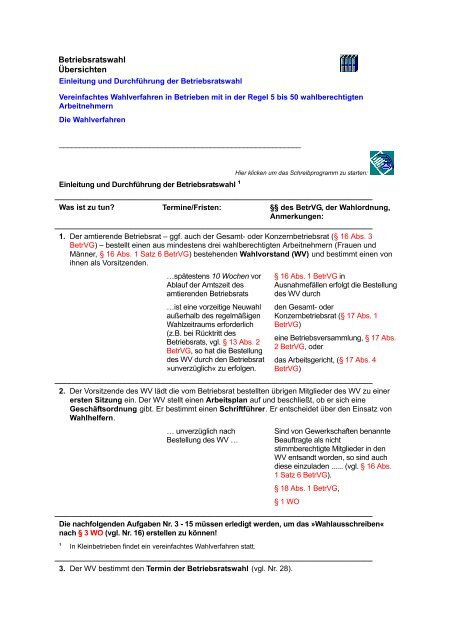 Betriebsratswahl Übersichten - SoliServ