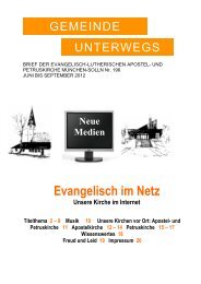 Evangelisch im Netz - und Petruskirche MÃ¼nchen-Solln