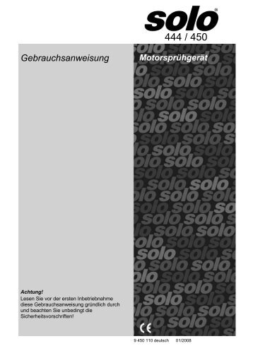 Gebrauchsanweisung - SOLO Kleinmotoren GmbH