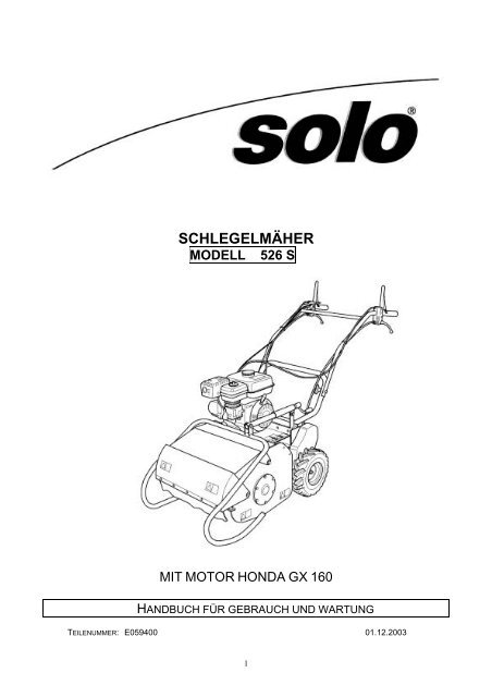 schlegelmÃ¤her mod. 526 s - SOLO Kleinmotoren GmbH
