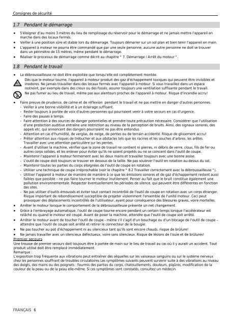 Instructions d'emploi - SOLO Kleinmotoren GmbH