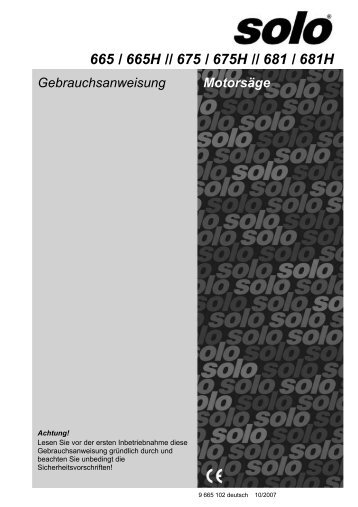 Gebrauchsanweisung: 9_665_102_de_web_10_2007.pdf - SOLO ...