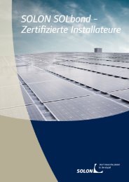 SOLON SOLbond â Zertifizierte Verarbeiter