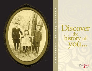 ProQuest - Ancestry Library Edition Brochure (PDF) - ProQuest.com