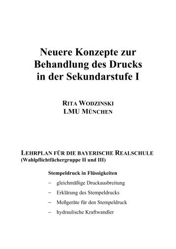 Folien zum Vortrag über den Druck - LEIFI Physik