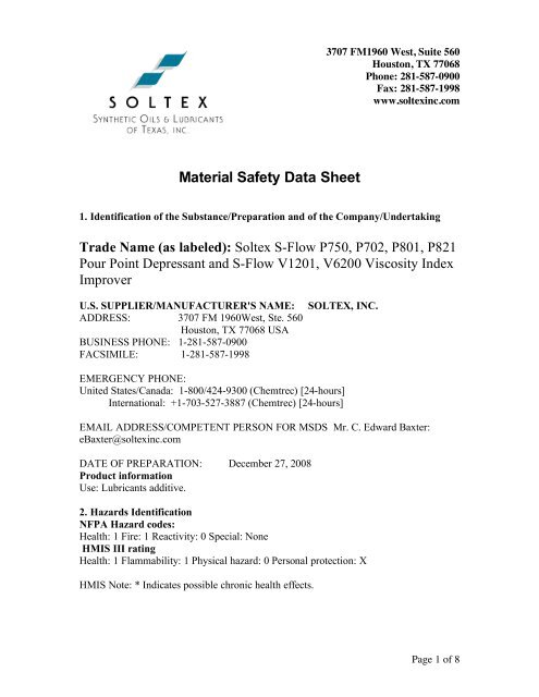 MSDS-S Flow PPD/VM - Soltex