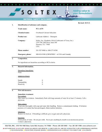 Overbased Sulfonate - Soltex