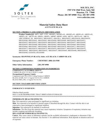 Material Safety Data Sheet - Soltex