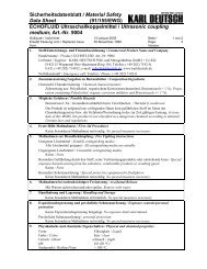 Sicherheitsdatenblatt / Material Safety Data Sheet (91 ... - Solutii CND