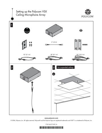 Setting up the Polycom VSX Ceiling Microphone Array