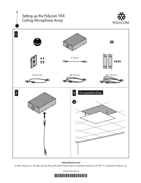 Setting Up The Polycom Vsx Ceiling Microphone Array