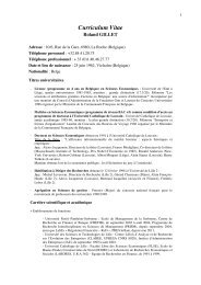 Curriculum Vitae - Solvay Brussels School