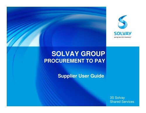 Supplier Guidelines - 3S Solvay Shared Services