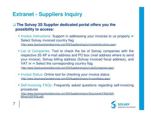 Supplier Guidelines - 3S Solvay Shared Services