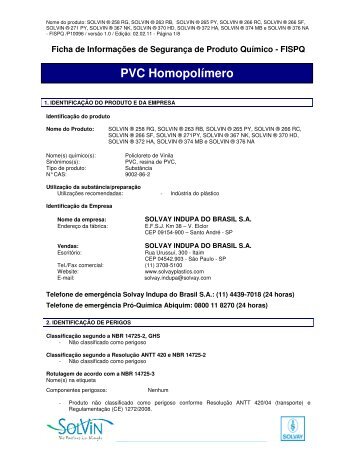 PVC HomopolÃ­mero - Solvay Plastics