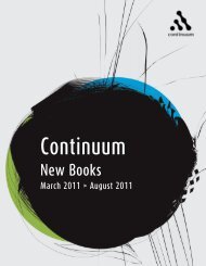 Continuum New Books Mar - Aug 2011