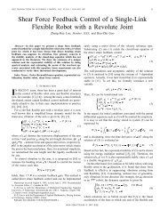 Shear Force Feedback Control of a Single-Link Flexible Robot with ...