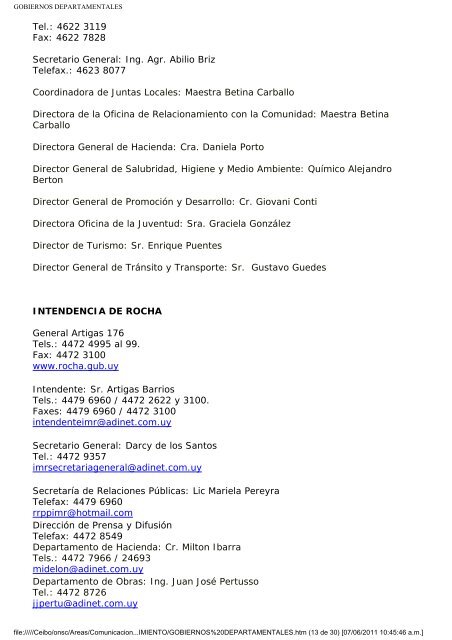 GUIA OFICIAL DE AUTORIDADES - Revista Comercial Contacto