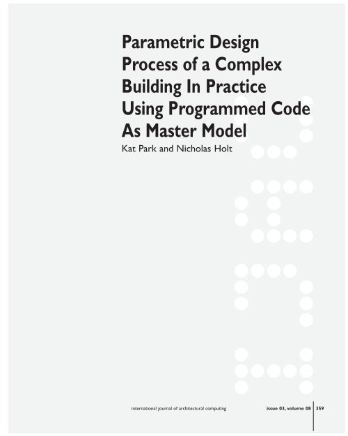 Parametric Design Process of a Complex Building In Practice Using ...