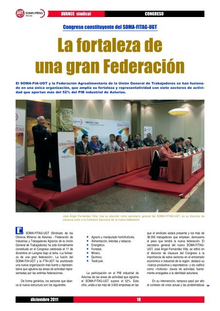 NÂº 15 de la revista AVANCE Sindical - SOMA FITAG-UGT