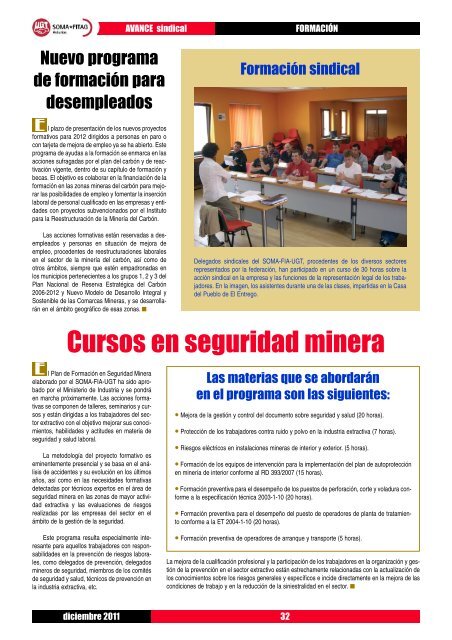 NÂº 15 de la revista AVANCE Sindical - SOMA FITAG-UGT