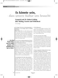 Rolfing, Faszien und Feldenkrais - zu Robert Schleip