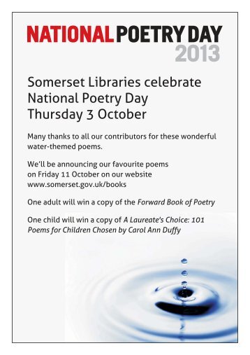 Poems Water.vp - Somerset County Council