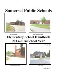 Elementary School Handbook - Somerset Public Schools