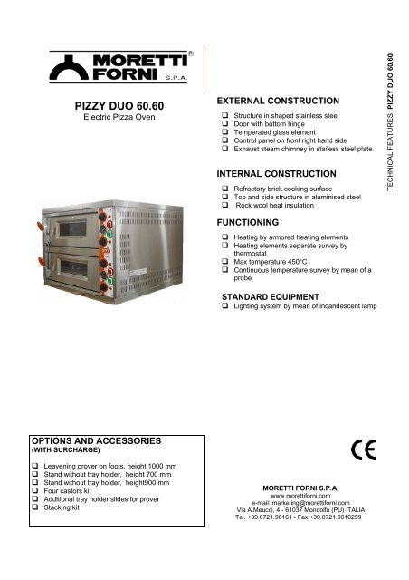 Pizzy Duo 60 60 Moretti Forni S P A
