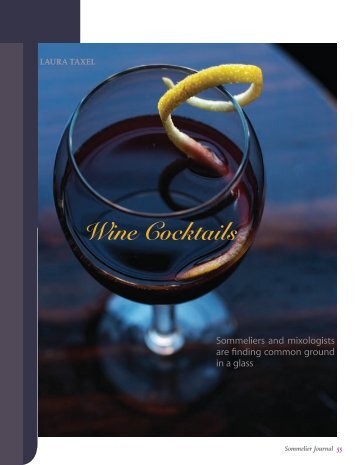 Wine Cocktails - Sommelier Journal