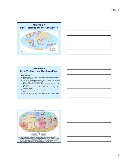 Chapter 2: Plate Tectonics