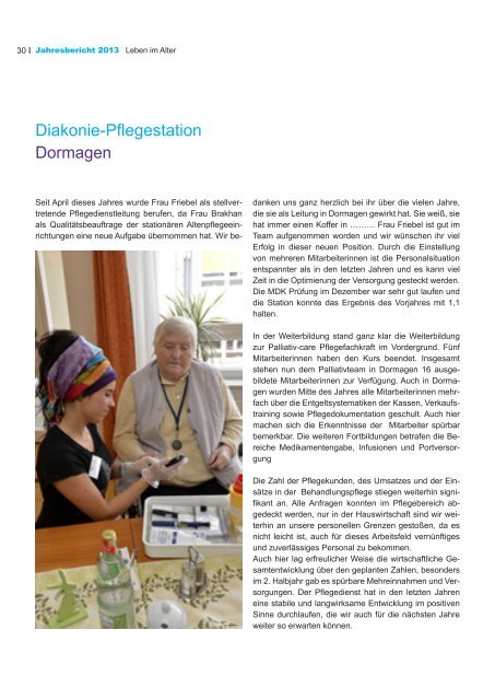 Diakonie: Jahresbericht 2013