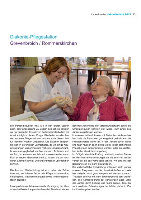 Diakonie: Jahresbericht 2013