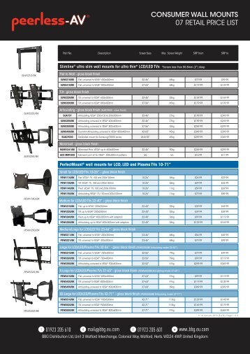 Price List - BBG Distribution Ltd - Eu.com