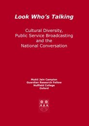 Look Who's Talking Cultural Diversity Public ... - Nuffield College