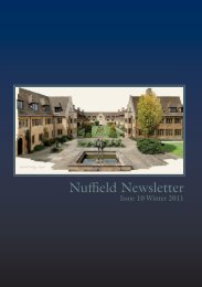 Winter 2011 - Nuffield College - University of Oxford