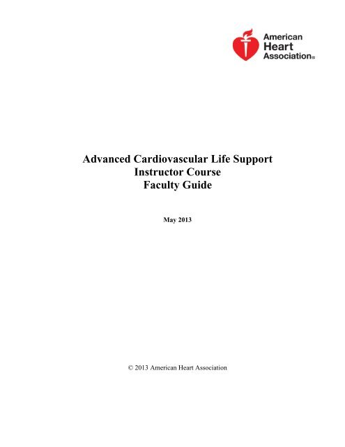 ACLS Instructor Faculty Guide - Ochsner.org