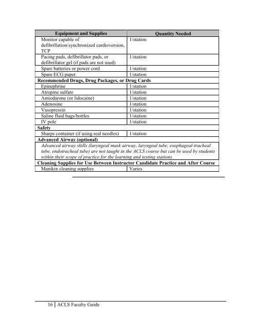 ACLS Instructor Faculty Guide - Ochsner.org