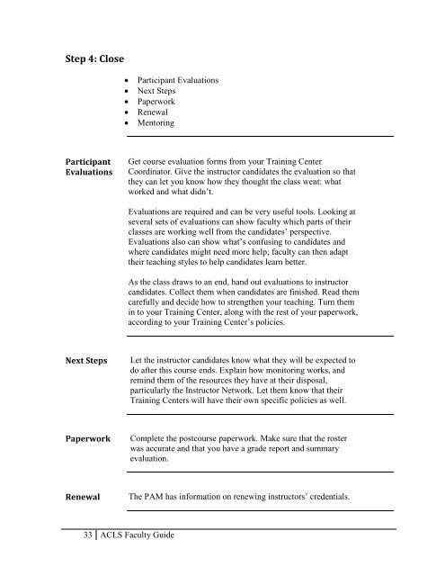 ACLS Instructor Faculty Guide - Ochsner.org