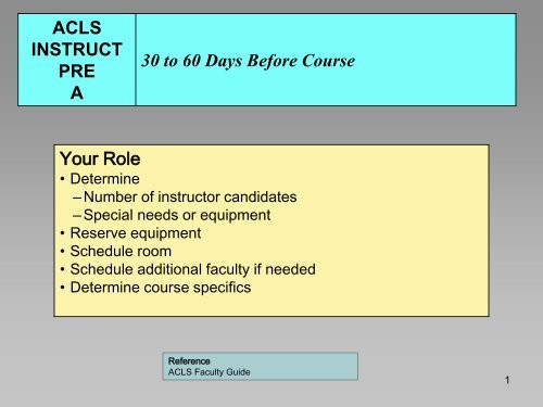 ACLS Instructor Faculty Guide - Ochsner.org