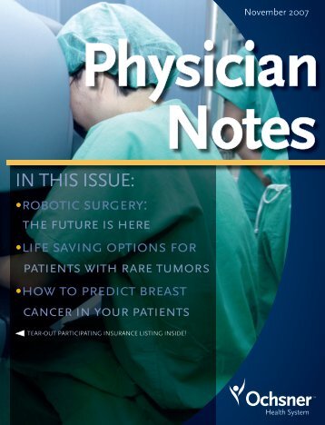 Physician Notes 2007 - Ochsner.org