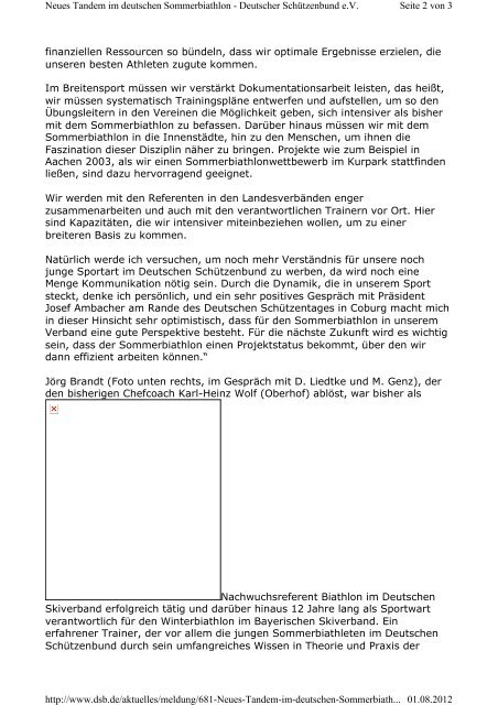 Neues Tandem im deutschen Sommerbiathlon - Sommerbiathlon.net