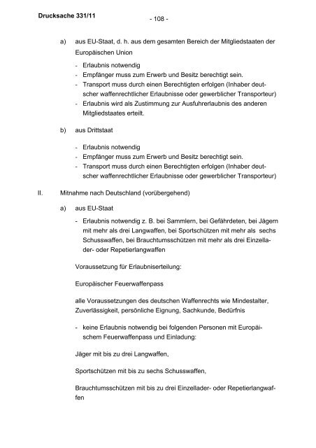 Allgemeine Verwaltungsvorschrift zum Waffengesetz