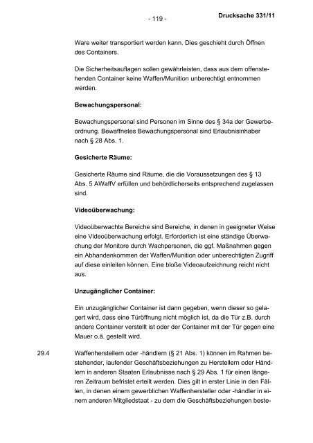 Allgemeine Verwaltungsvorschrift zum Waffengesetz