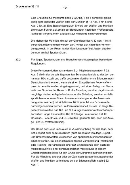 Allgemeine Verwaltungsvorschrift zum Waffengesetz