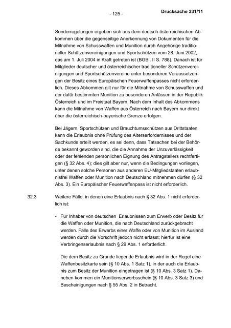 Allgemeine Verwaltungsvorschrift zum Waffengesetz