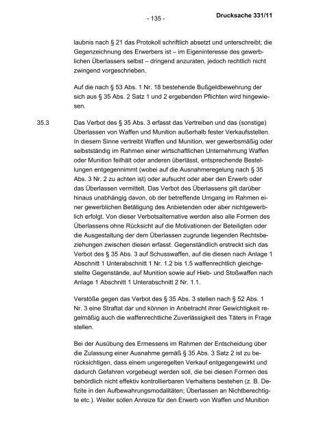 Allgemeine Verwaltungsvorschrift zum Waffengesetz