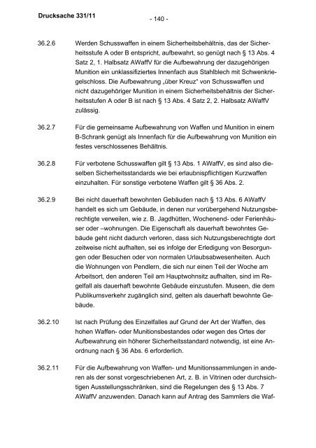 Allgemeine Verwaltungsvorschrift zum Waffengesetz