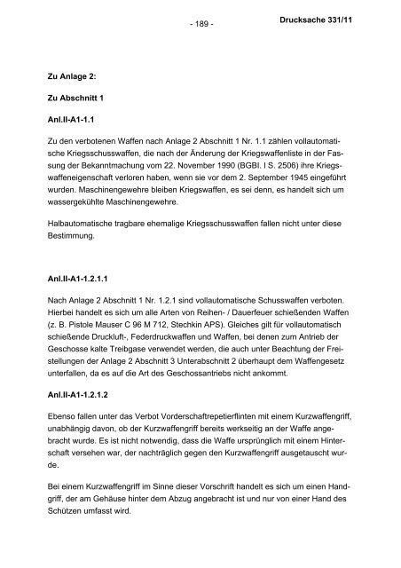 Allgemeine Verwaltungsvorschrift zum Waffengesetz